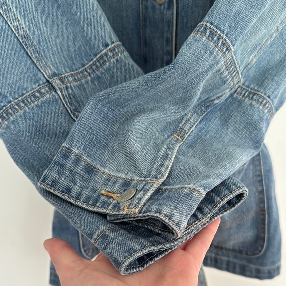 Gap Longer Style Denim Jacket With Tie Belt - Picture 6 of 9